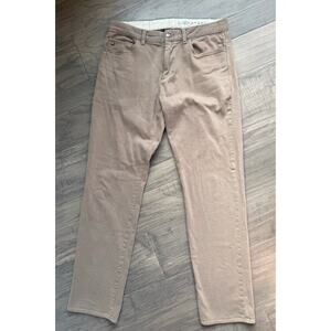 Linksoul Men’s Colored Denim Jeans 5 Pocket 32R Mushroom Straight Leg LS676